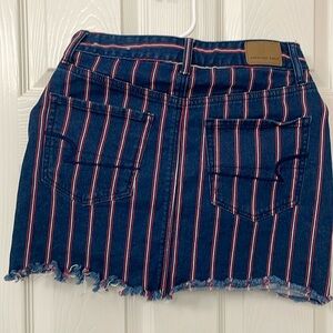 American eagle hi-rise mini denim skirt